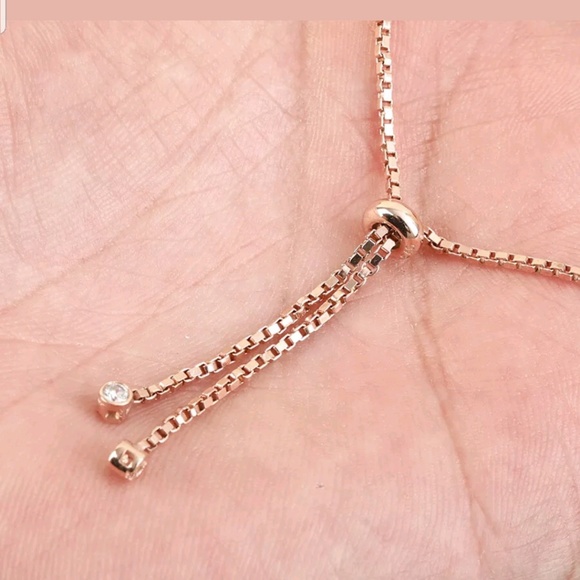 Rose gold evil eye bracelet - Picture 3 of 3